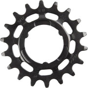 Zwart KMC tandwiel voor Shimano 3/32" crmo-staal, zichtbaar met tandprofiel en fijnafwerking