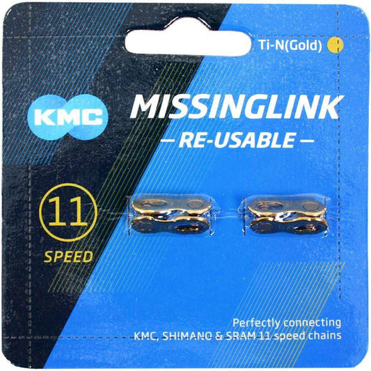 Verbinding Schakel KMC 11R MissingLink 11V 11/128 Goud Set a 2 Stuks - Le Coq Wielerartikelen