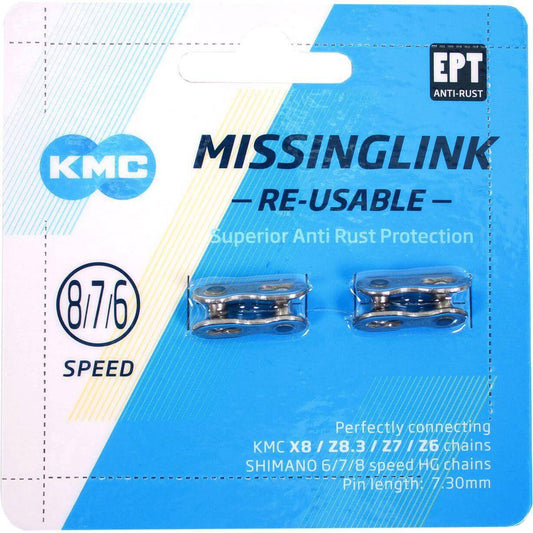 Kmc Missinglink 7/8R Ept Silver 7,3Mm Op Kaart (2) - Le Coq Wielerartikelen