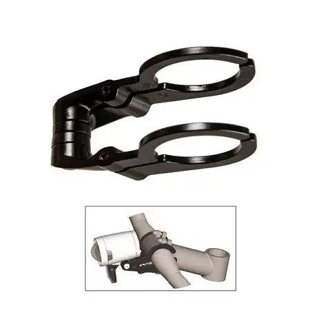 Herrmans Dual Lamphaak Ø31,8 mm voor stuurbocht, verlichtingsbevestigingsmateriaal, geschikt voor fietsverlichting.