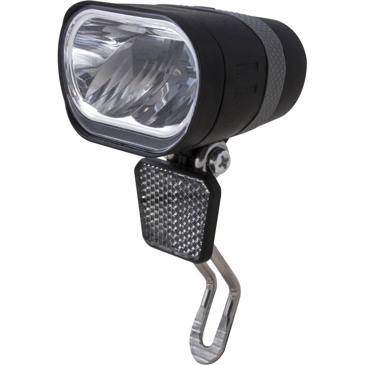 Spanninga Axendo 40 Xe e-bike koplamp met 6-36V verlichting, helder licht en stevig ontwerp voor veiligheid op de weg