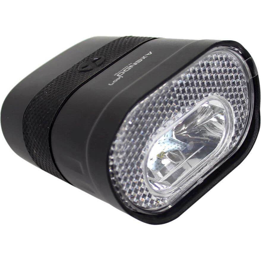 Cortina koplamp Axendo 40 Plus Xdo met naafdynamo, heldere fietsverlichting voor veilig fietsen in het donker.