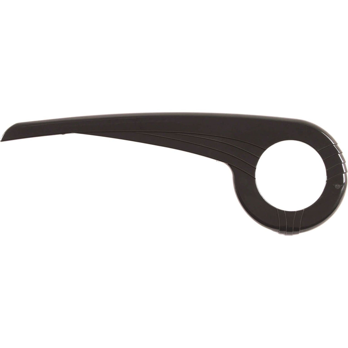 Zwart Hebie kettingscherm 0340E1 voor maximaal 33T, beschermt de ketting en voorkomt vuil op fiets.