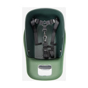 Kvisp hondenfietsmand voorop in forest green met harnas, geschikt voor honden tot 12 kg, stevige en comfortabele fietsaccessoire