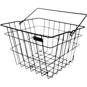 Steco vintage stalen draadmand met handvat voor fiets, robuuste en stijlvolle fietsmand voor extra opbergruimte.