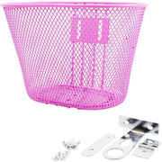 Klein wit fietsmandje van 7,5L met afmetingen 25,5x17,5x17cm, geschikt voor fietsen, zonder merk.
