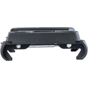 Zwarte Basil MIK Carrier frame adapter voor bagagedrager, compatibel met fiets en bagagedrager, zichtbaar op de afbeelding.
