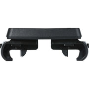 Zwarte Basil MIK dragerplaat voor fietsframe, frame-adapter voor bagagedragers en accessoires, zichtbaar op de afbeelding.