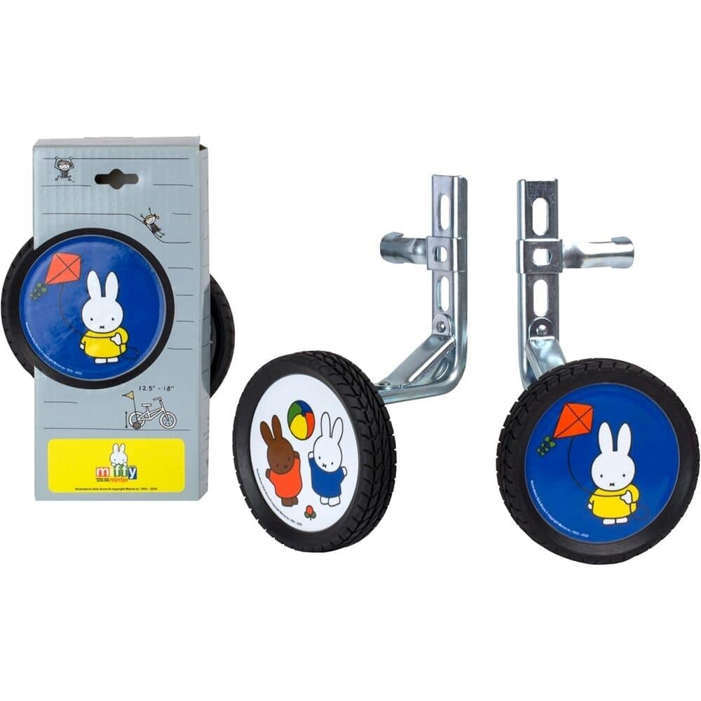 Widek Nijntje zijwielen stabilisator voor 12-20 inch kinderfietsen, passend als extra ondersteuning en stabiliteit.