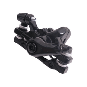 Promax mechanische remklauw voor remschijf van 160 mm of 140 mm, geschikt voor fietsremmen, zwart metalen ontwerp