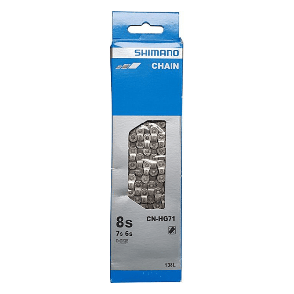 Shimano CN-HG71 8-speed ketting voor fietsen, geschikt voor 6/7/8 snelheid, soepel schakelen en duurzame constructie
