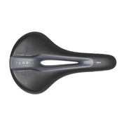Zwart Terry Figura Max heren fietszadel voor stadsfietsen en e-bikes, comfortabel en ergonomisch ontworpen.