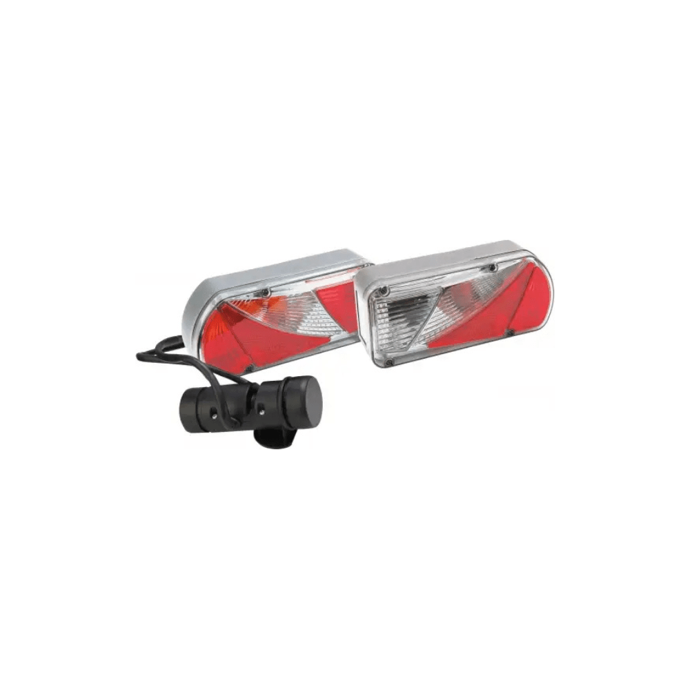 Pro-User Diamant Wave achterlichtset L+R voor fietsendrager, 5 functies, veilig en helder voor fietsverlichting.