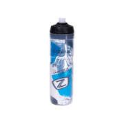 Zefal Bidon Arctica in zilver en blauw, kunststof drinkfles voor sport en recreatie, zichtbaar met sluitdop en merklogo