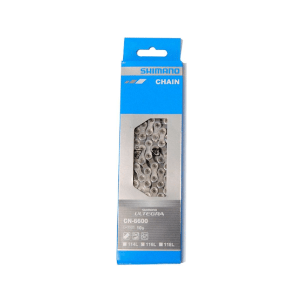 Shimano Ultegra CN-6600 10-speed ketting met 116 schakels voor racefietsen, soepel schakelen en duurzame constructie.