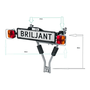 Pro-User vouwbare fietsendrager voor 2 fietsen, geschikt voor auto, met stevige constructie en eenvoudig te bevestigen.