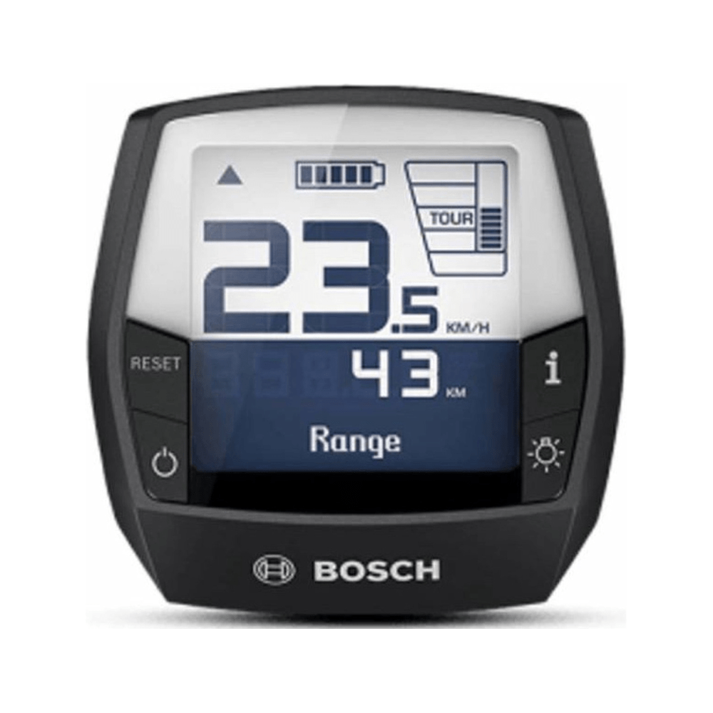 Bosch Intuvia display in zwart met bedieningsknoppen en scherm voor elektrische fiets bediening.