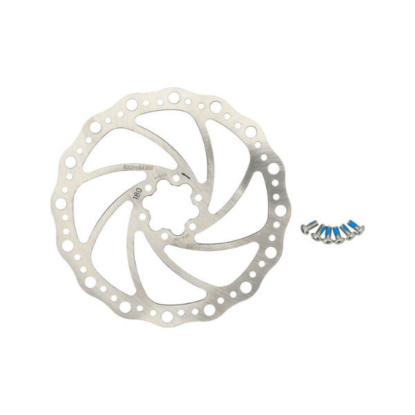 Magura Storm HC 6GTS remschijf van 180 mm in zilver, goede remprestaties voor mountainbikes en fietsen.