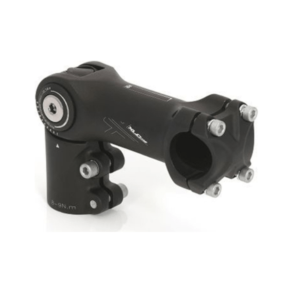Zwarte XLC stuurpen Comp Up St-T13Ahead Alm, verstelbaar, 31.8mm Ø, 110mm lengte, geschikt voor fietssturen.