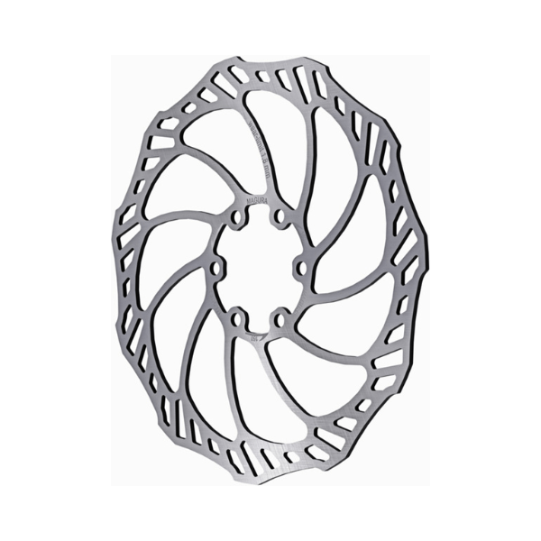 Magura Storm SL2 6GTS remschijf in zilver, zichtbaar op een fietsremonderdeel, met een glad en strak ontwerp