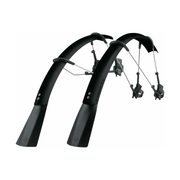 Zwarte SKS Raceblade Pro XL spatbordset voor 28-inch fietsen, gemaakt van PVC met 32 mm breedte, ontwerp zonder titel