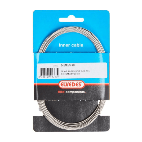 Elvedes Rem binnenkabel met 2 nippels en haak voor Batavus fiets, geschikt voor remsystemen en onderhoud.