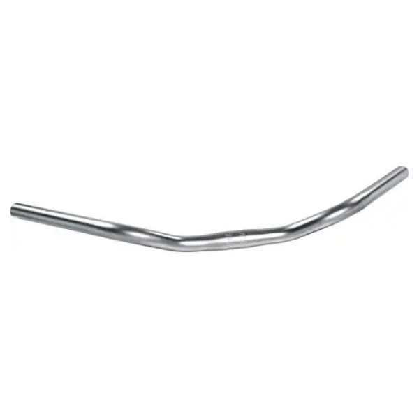 Ergotec trekking stuurbocht van 25,4 mm in aluminium look, geschikt voor stadsfietsen, zichtbaar op ontwerp zonder titel.