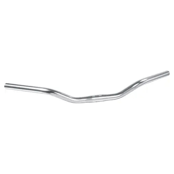 Aluminium look Ergotec stadsfiets stuurbocht voor 25.4 mm stuurbuizen, geschikt voor city-cruiser fietsen.