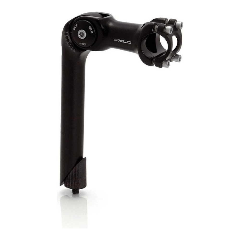 Zwarte XLC stuurpen St-T02Alm verstelbaar 1" 25.4mm voor fiets, zichtbaar in afbeelding met verstelmechanisme