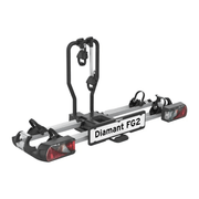 Pro-User Diamant FG2 fietsendrager voor 2 fietsen, kantelbaar, geschikt voor trekhaak, robuust en eenvoudig te installeren.