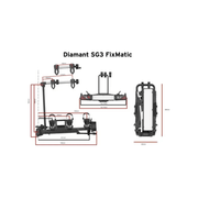 Pro-User Diamant SG3 Fixmatic fietsendrager voor trekhaak, bevestiging en ontwerp zonder titel, geschikt voor het vervoeren van fietsen.