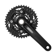 Shimano Deore trekking crankset FC-M6000, 175 mm, 3x10 snelheden, zwart, Hollowtech, geschikt voor mountainbikes en trekkingfietsen.