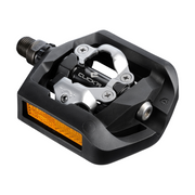 Shimano PD-T421 Click'r MTB pedalen met platform en SPD, zwart, geschikt voor mountainbikes, stevige en comfortabele fietspedalen