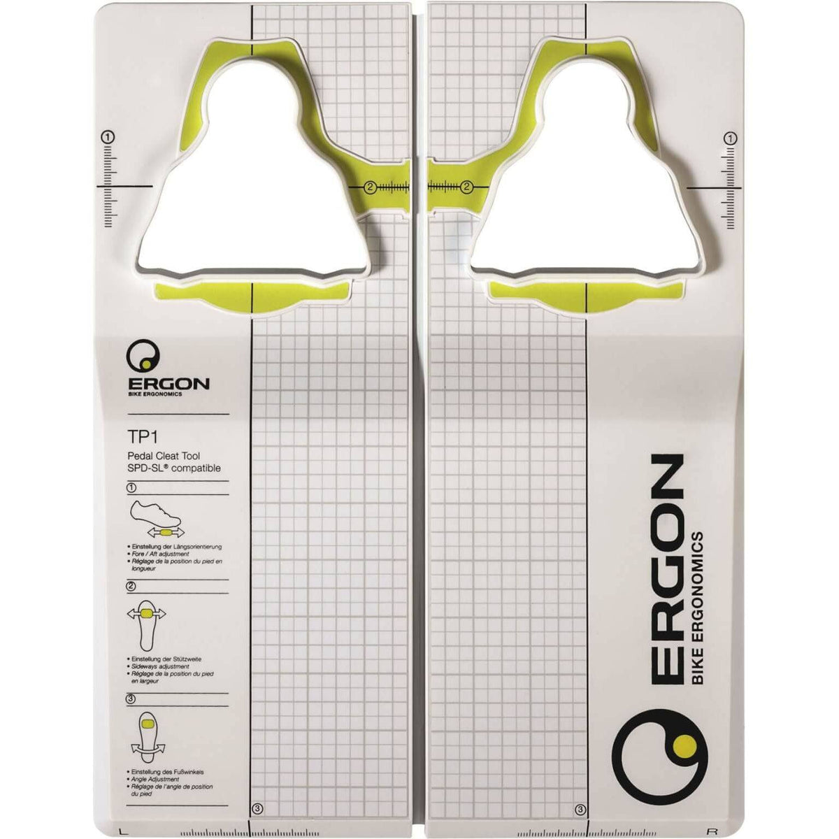 Ergon Afstelmal TP1 SPD SL schoenplaatjes voor fietsschoenen, verstelbaar en compatibel met SPD SL pedalen.