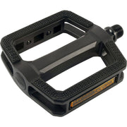 Union Pedalen SP-180 aluminium inleg voor stads- en E-bikes, zwart en zilver, stevige en lichte pedaal met antislip oppervlak