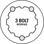 Praxis Kettingblad 12-speed MTB, 30T, zwart met wave patroon, 3mm offset, geschikt voor DM(A) cranksets, zichtbaar in afbeelding