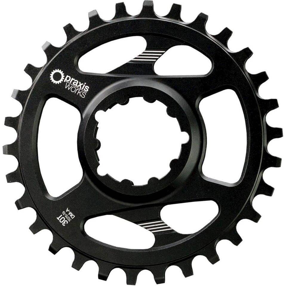 Praxis kettingblad 30T 12-speed MTB met wave ontwerp, zwart, 3mm offset voor duurzame ritten en optimale prestaties