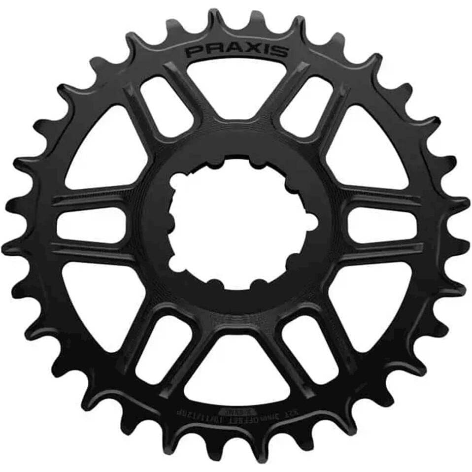 Praxis kettingblad 12-speed MTB DM 30T met 3mm offset, geschikt voor 10/11/12 snelheden, zichtbaar in de afbeelding