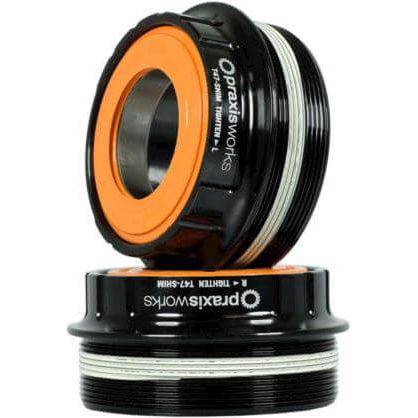 Praxis Trapas Adapter M24 Shimano T47 voor racefiets en mountainbike, geschikt voor 68-73mm cranks, compatibel met Shimano onderdelen