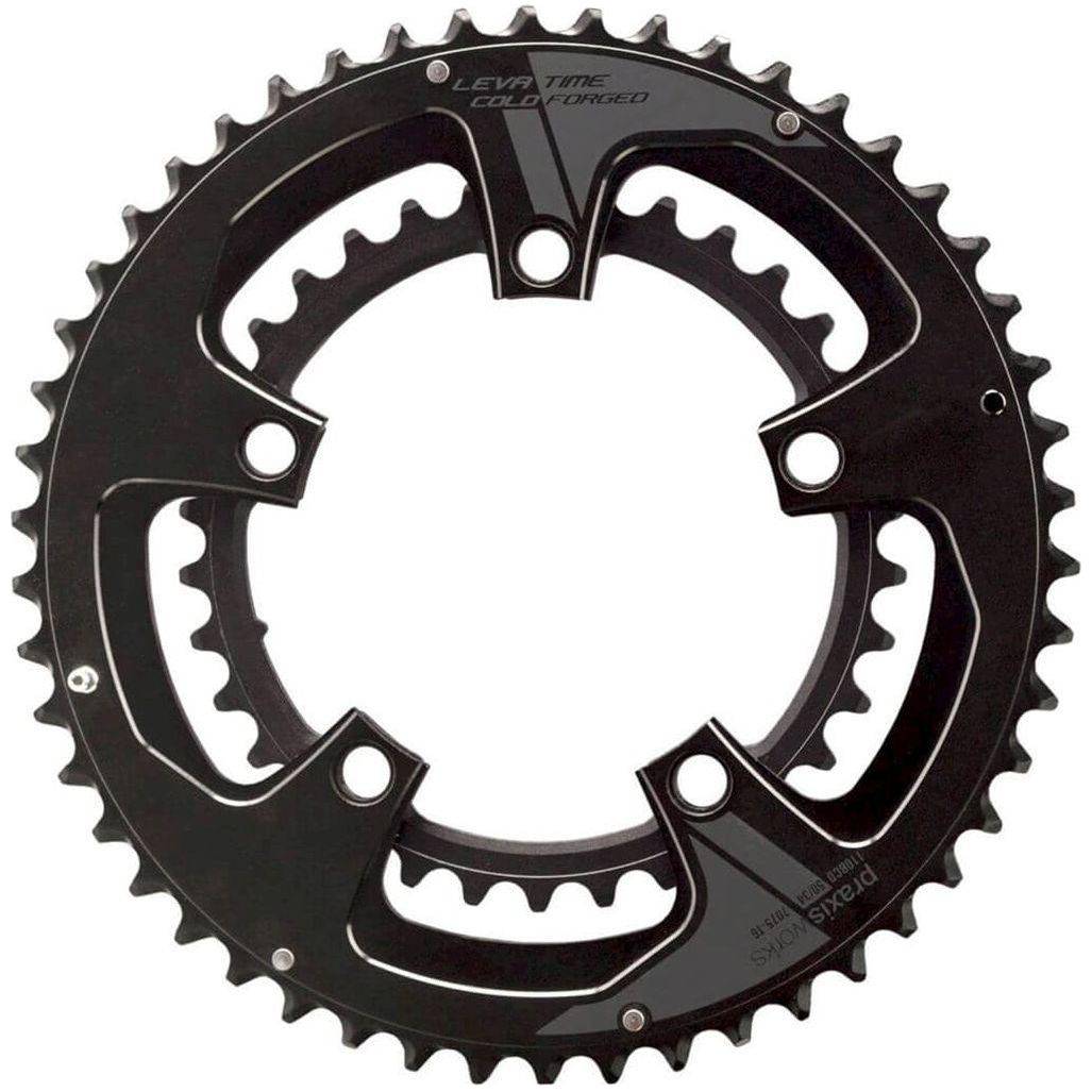 Praxis kettingblad Buzz 12-speed, 110 BCD, 10/11/12 versnellingen, zwart, geschikt voor racefietsen en mountainbikes