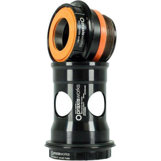 Praxis Trapas Adapter M24 Shimano Osbb Road 68mm, zichtbaar op de afbeelding, geschikt voor fietstrapas en compatibele onderdelen