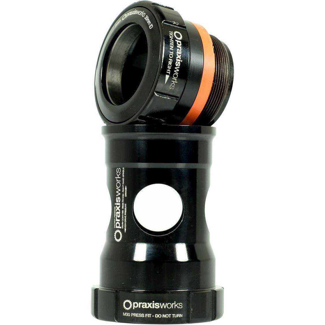Praxis trapas adapter M30 BB30 Pf30 voor MTB, zichtbaar op de afbeelding, geschikt voor fietsonderdelen en compatibiliteit