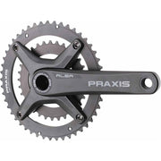 Praxis Alba-Gr M30 racefiets crankstel met 48/32T kettingbladen, zwart, voor snelle fietsprestaties