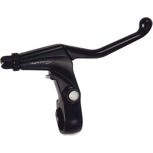 Zwarte Saccon remgreep set met 3 vingers voor V-brakes, losse remgrepen voor fietsremmen op de afbeelding