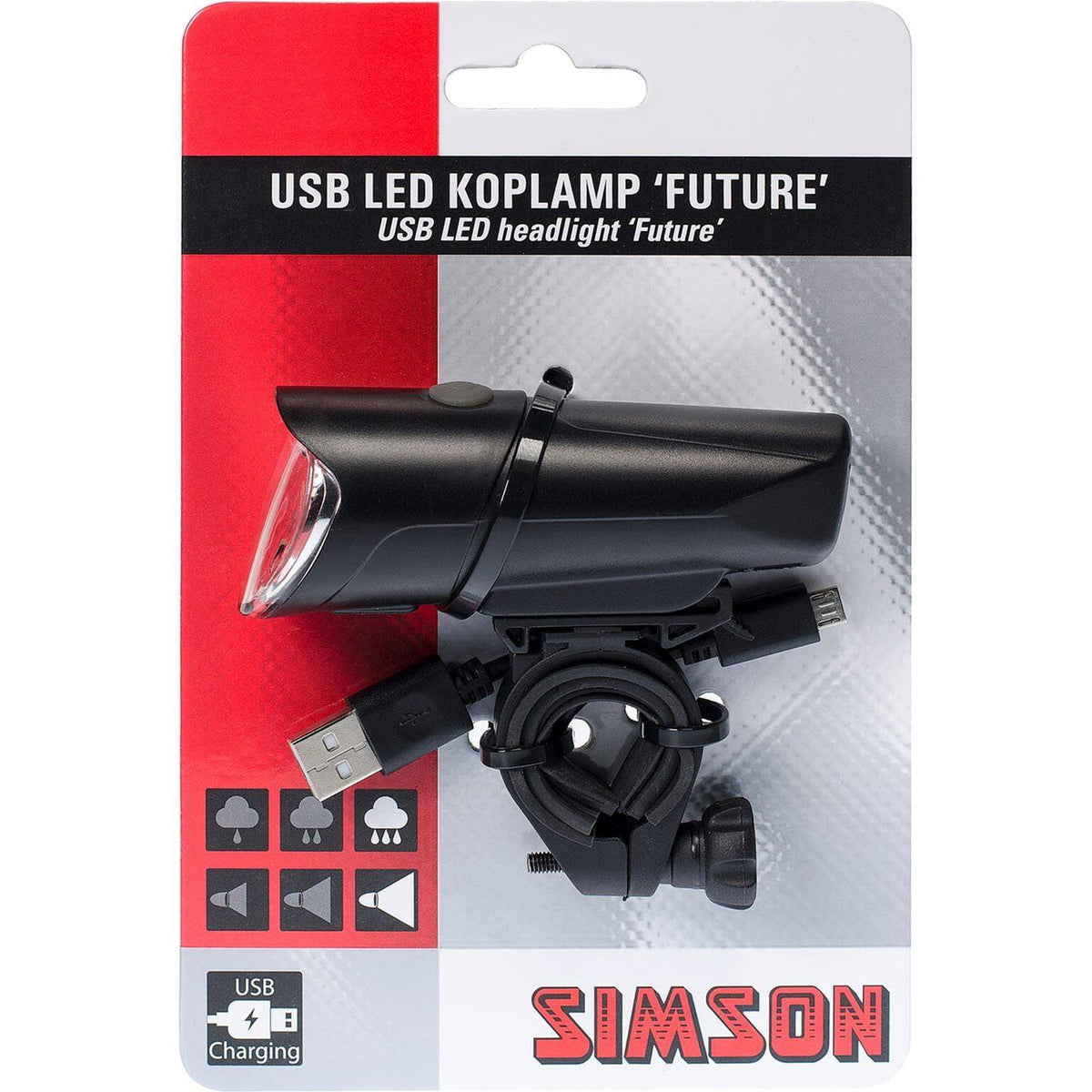 Simson Koplamp Future Usb 30 Lux Stuurbocht - Le Coq Wielerartikelen