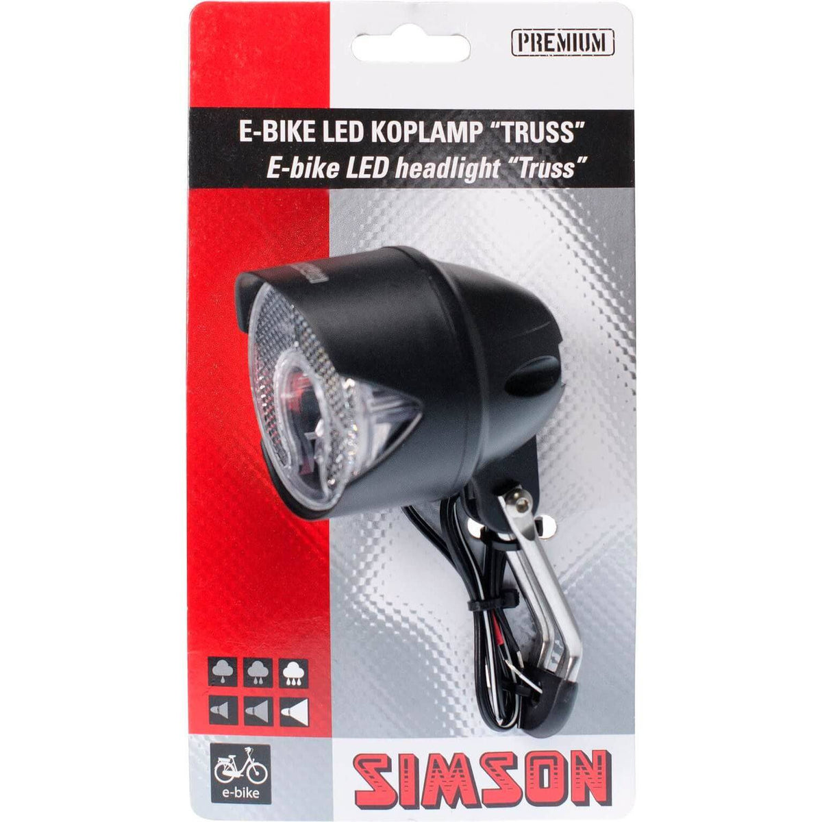 Simson Koplamp Truss 6-60V 30 Lux E-Bike - Le Coq Wielerartikelen