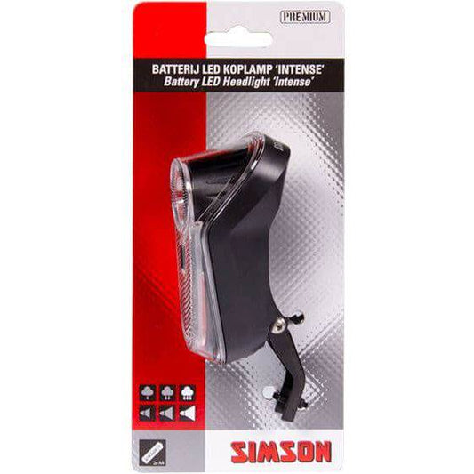 Simson Koplamp Intense Batterij 25 Lux - Le Coq Wielerartikelen