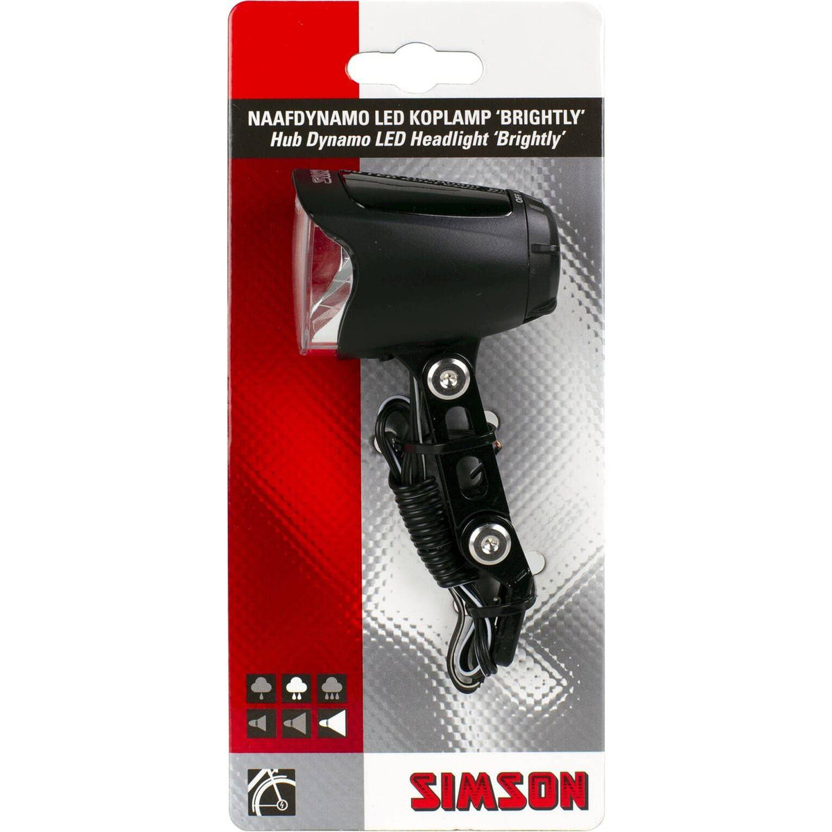 Simson Koplamp Brightly Auto/Aan/Uit Dynamo 70 Lux - Le Coq Wielerartikelen
