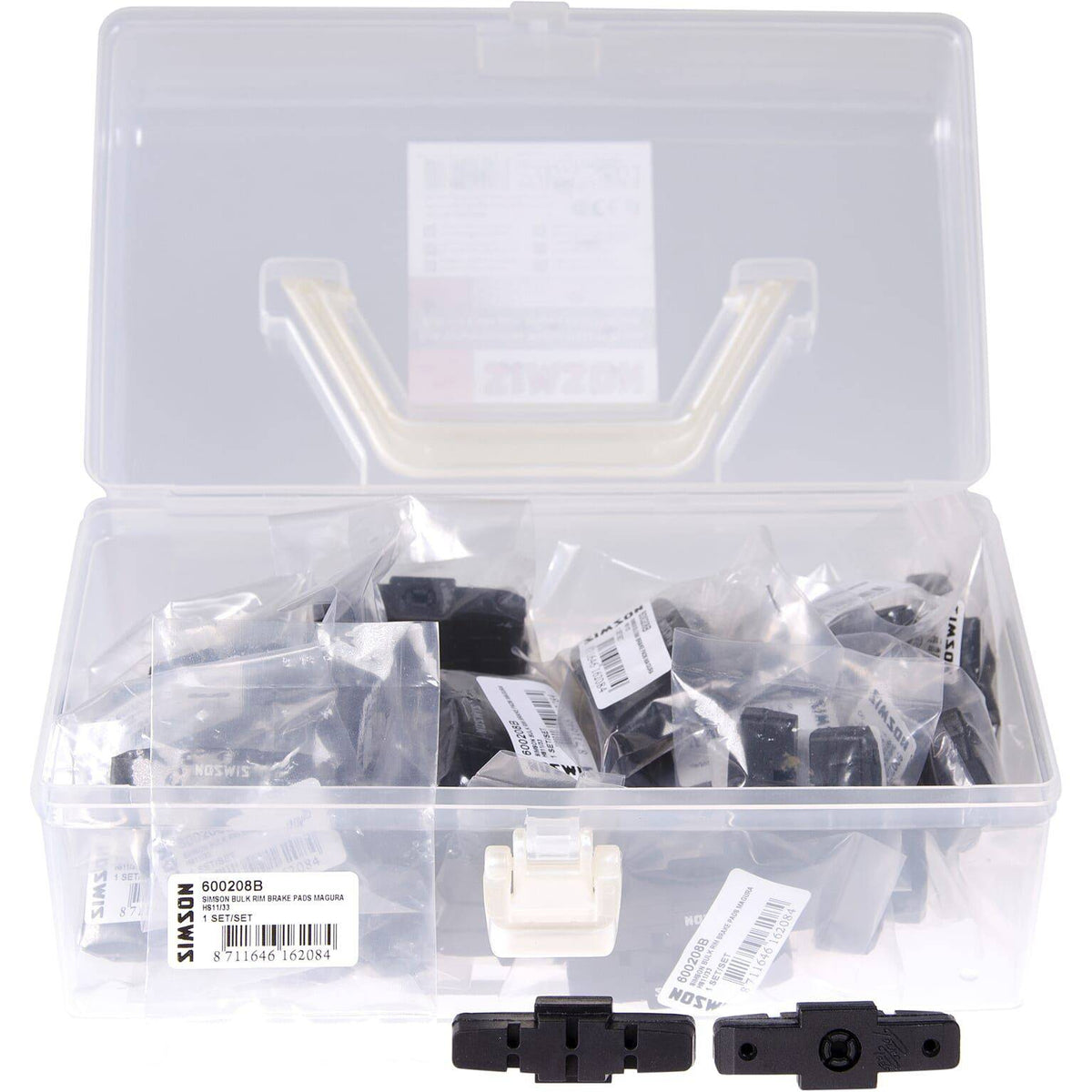 Simson remblokjes set voor Magura HS11/33 velgrem, inclusief 25 stuks, geschikt voor velgremmen.
