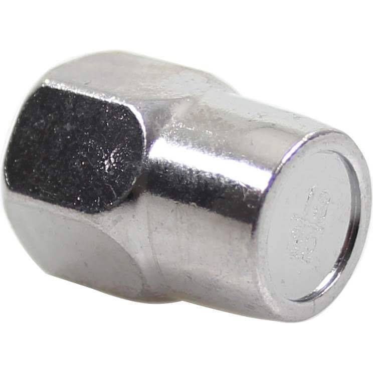Sturmey Archer achter asmoer 13/32 voor fiets, zwart metalen moer voor naaf of derailleur, gedetailleerde close-up.